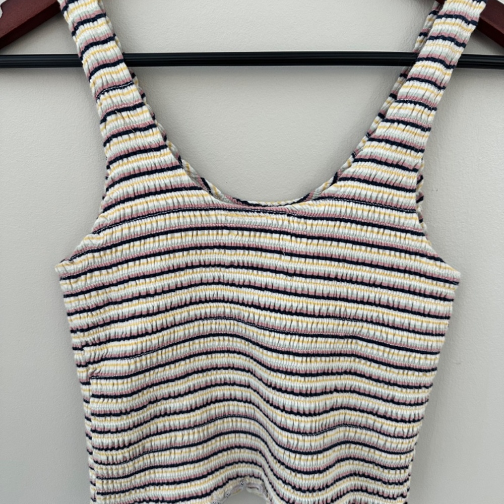 Hollister Multicolor Stretch Cropped Tank SZ Medium - Picture 2 of 10